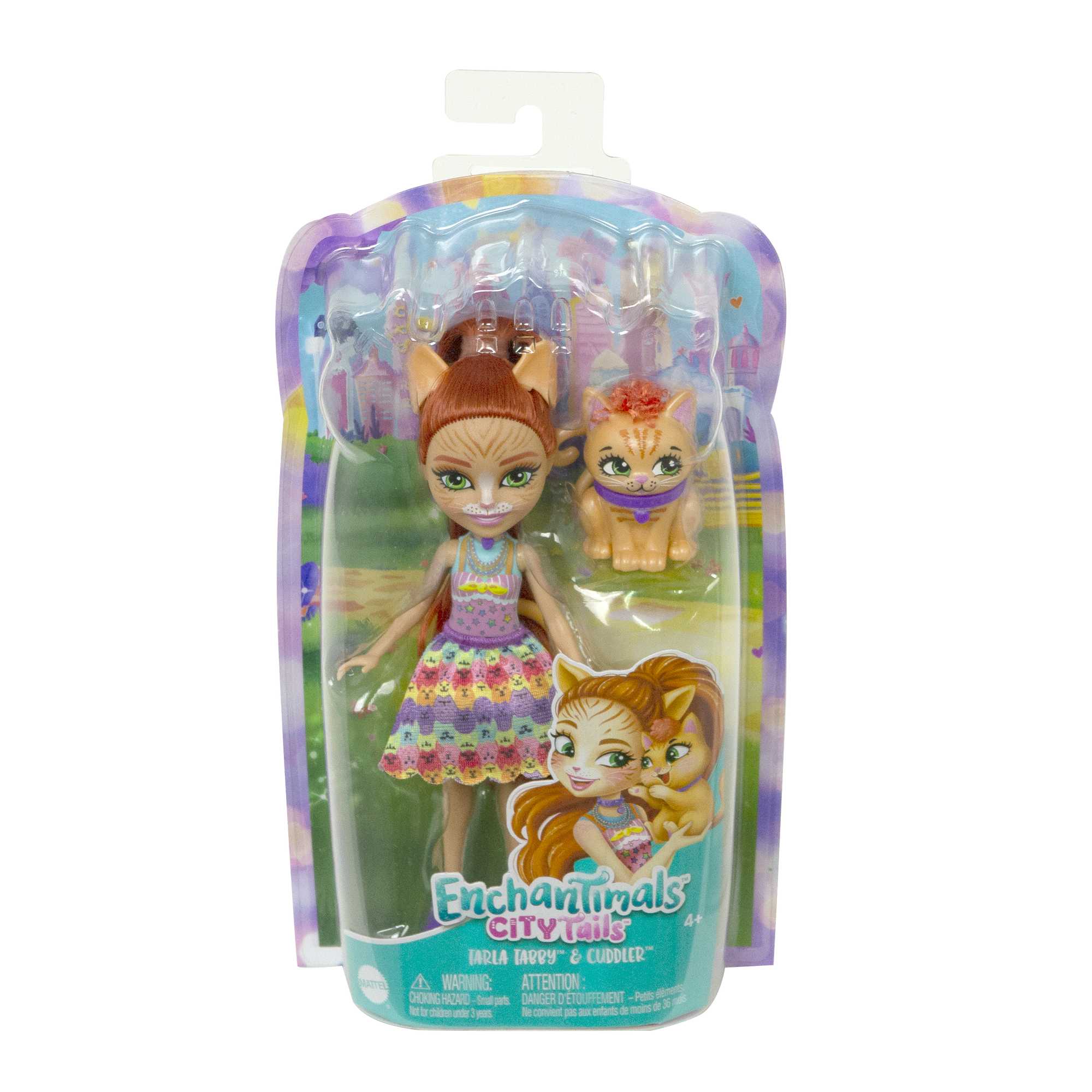 Enchantimals Taria y Cuddler Muñeca con mascota gato 5