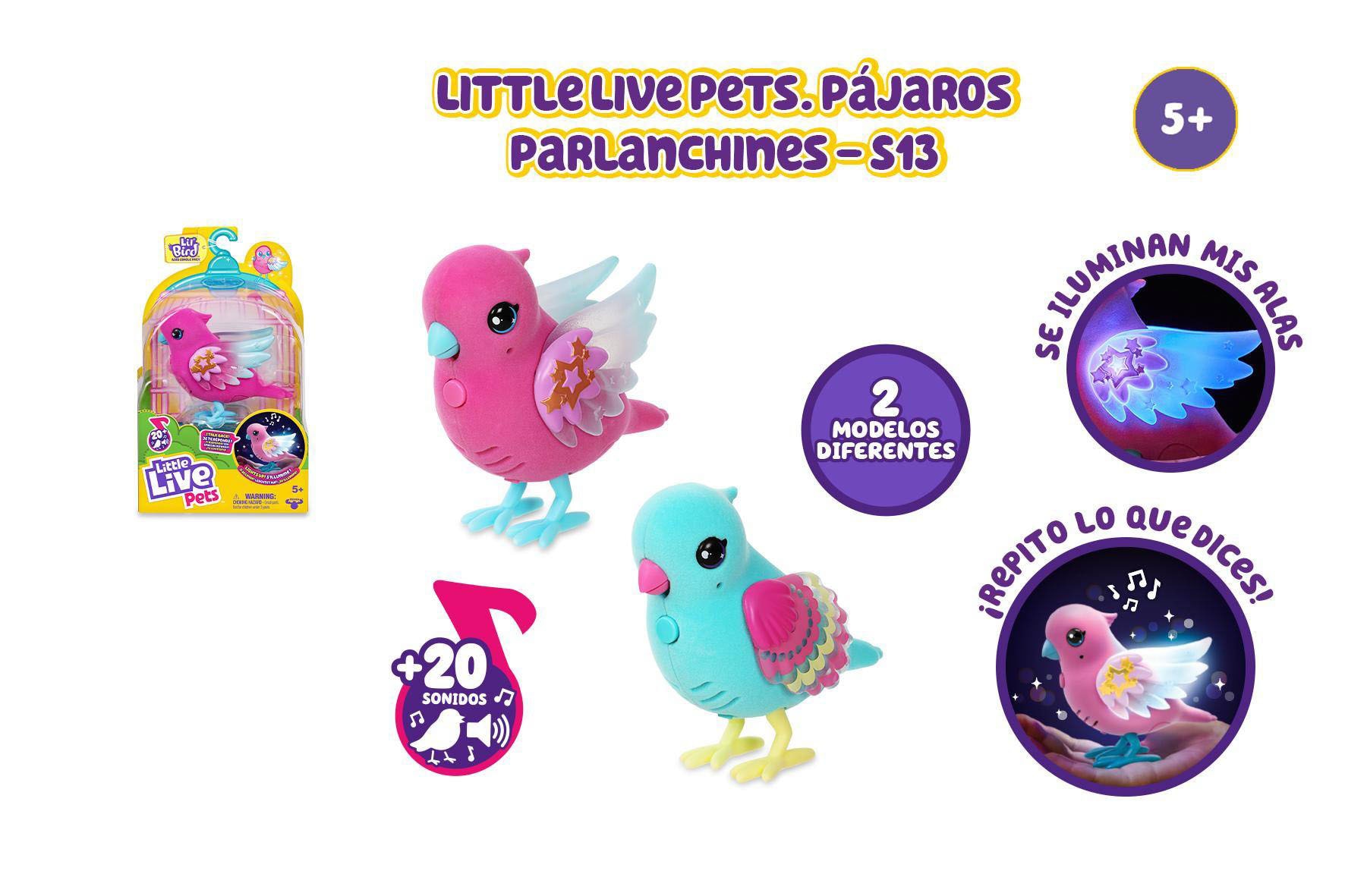 Pájaros Parlanchines Little Live Pets 9