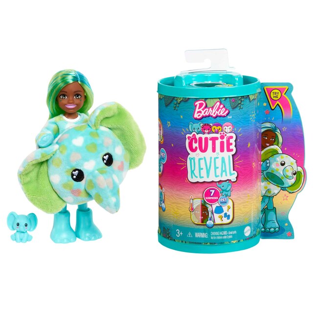 Muñeca Chelsea con disfraz de elefante Barbie Cutie Reveal