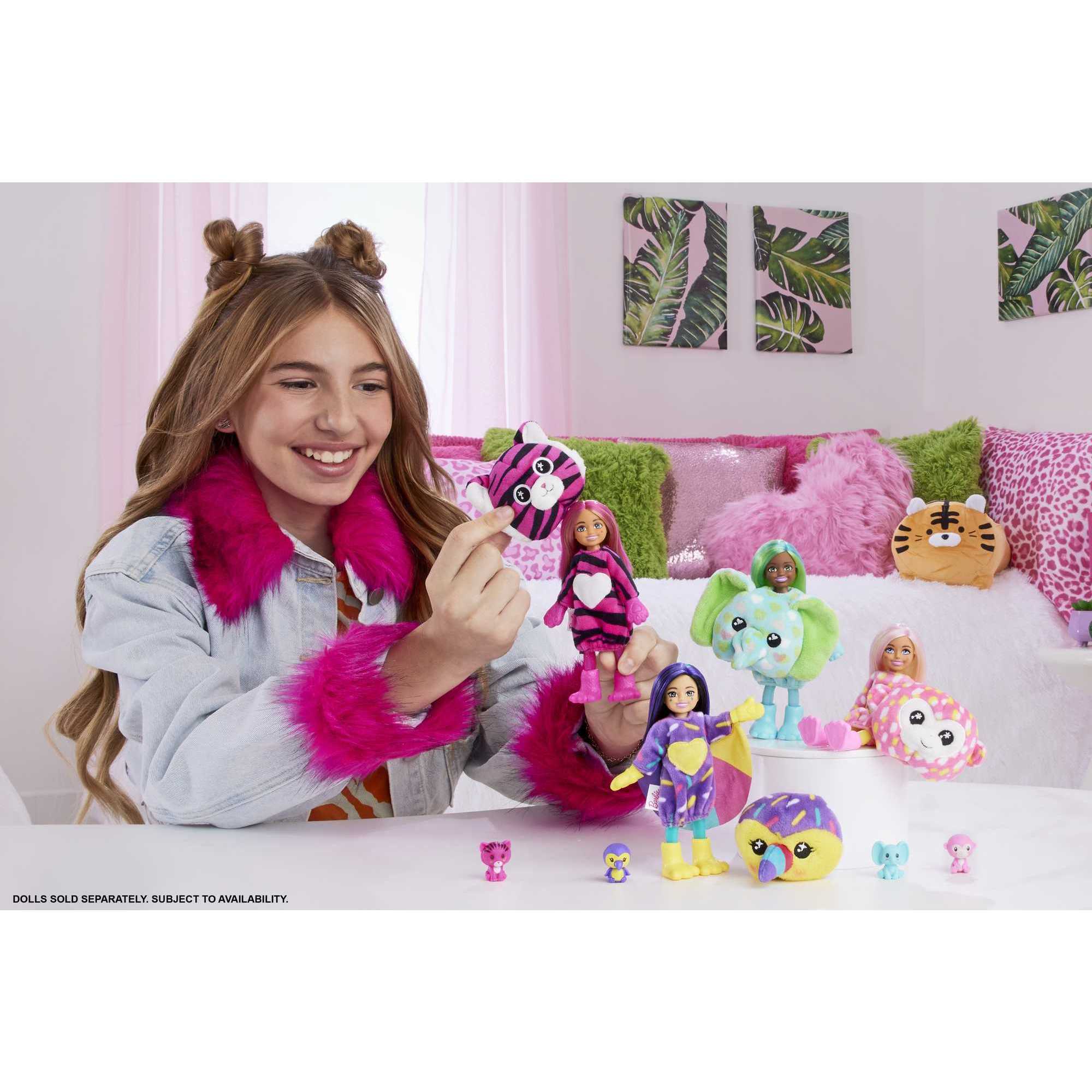 Muñeca Chelsea con disfraz de mono Barbie Cutie Reveal 2