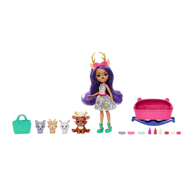 Muñeca Danessa Deer con mascotas y accesorios Enchantimals