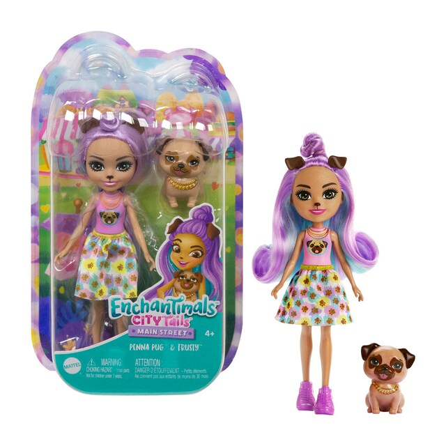 Imagen 0 de Muñeca Penna Pug Enchantimals City Tails