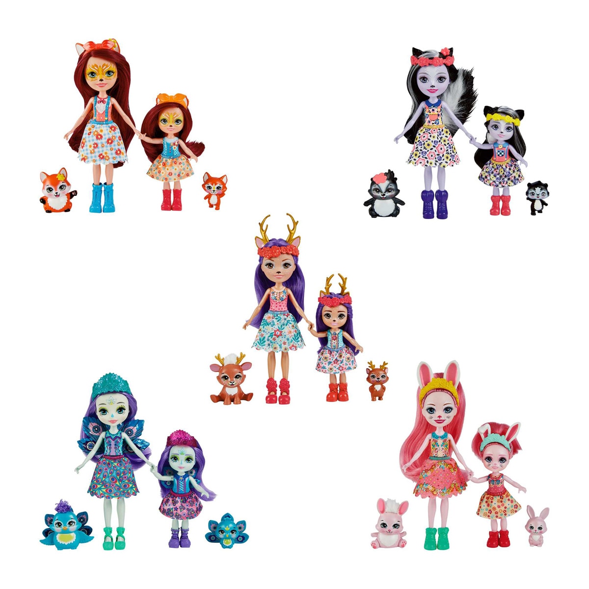 Imagen 0 de Muñecas hermanas con mascotas y accesorios Enchantimals