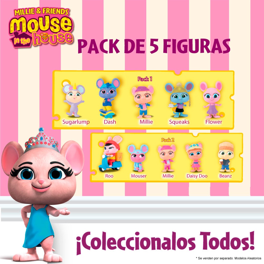 Pack de 5 figuras Mouse In The House Bandai 6