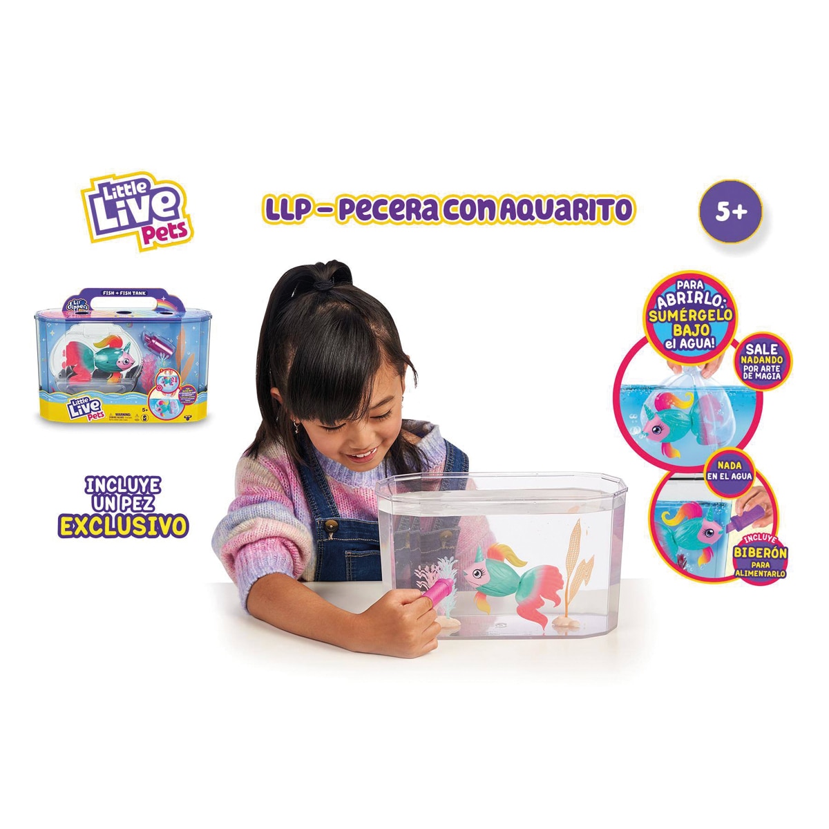 Pecera con Aquarito Little Live Pets. 6