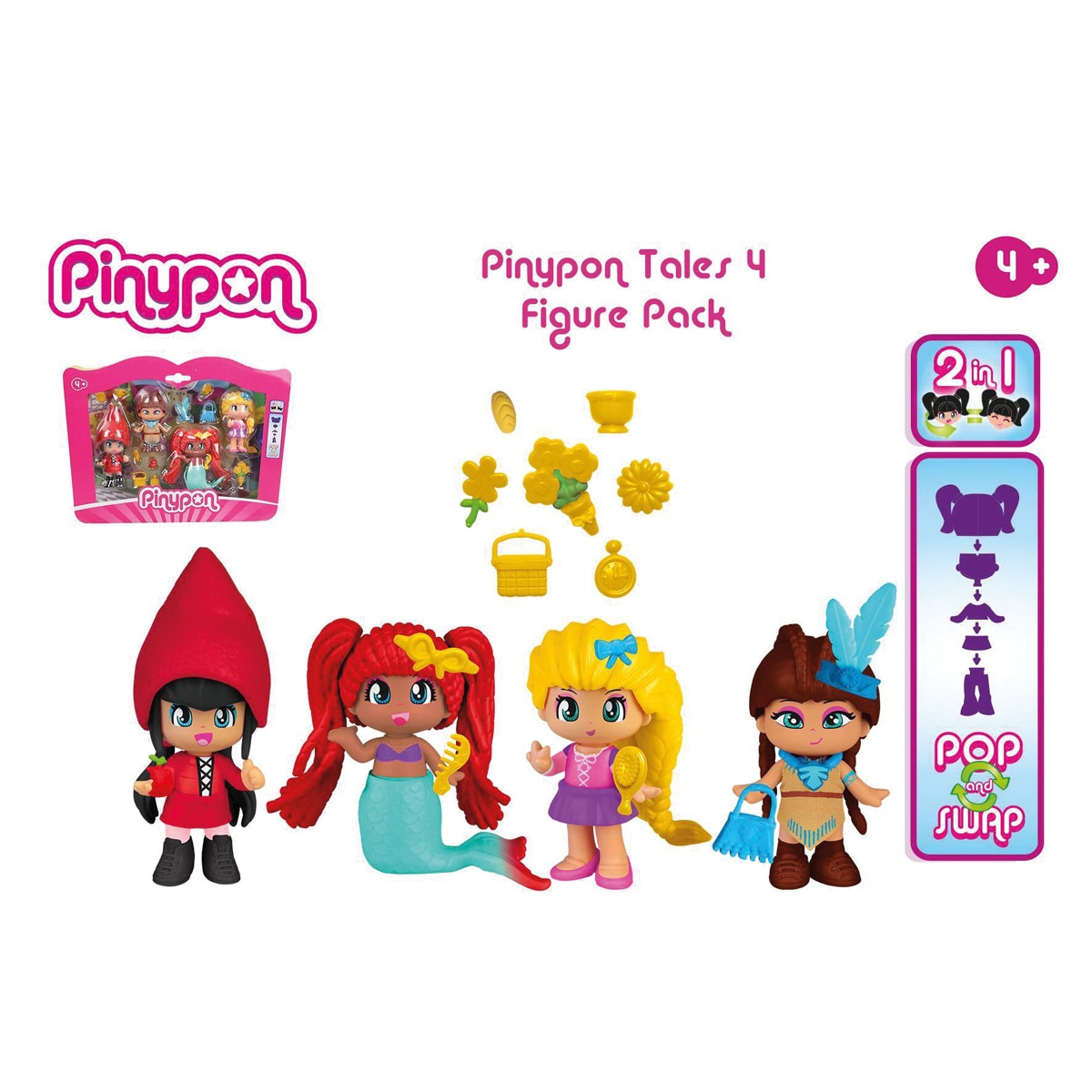 Pinypon Tales Pack 4 figuras 8