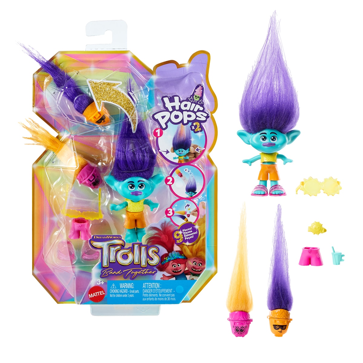 Trolls Minis Hair Pops Trolls Mattel 3