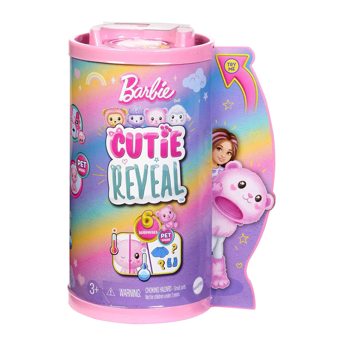 Barbie Chelsea Cutie Reveal Muñeca con disfraz de osito 6