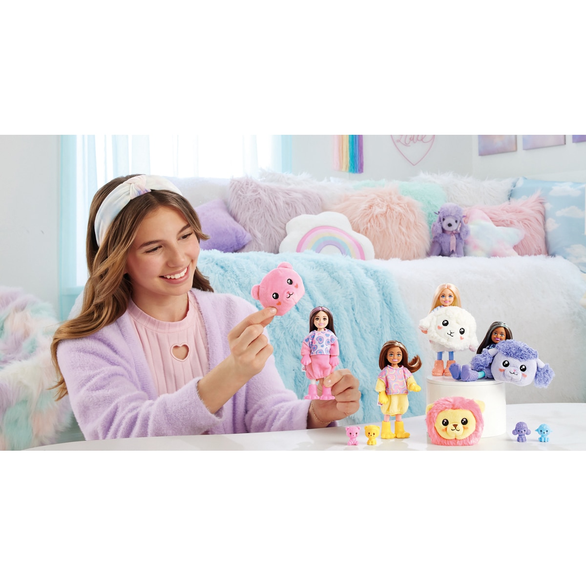 Barbie Chelsea Cutie Reveal Muñeca con disfraz de león 5