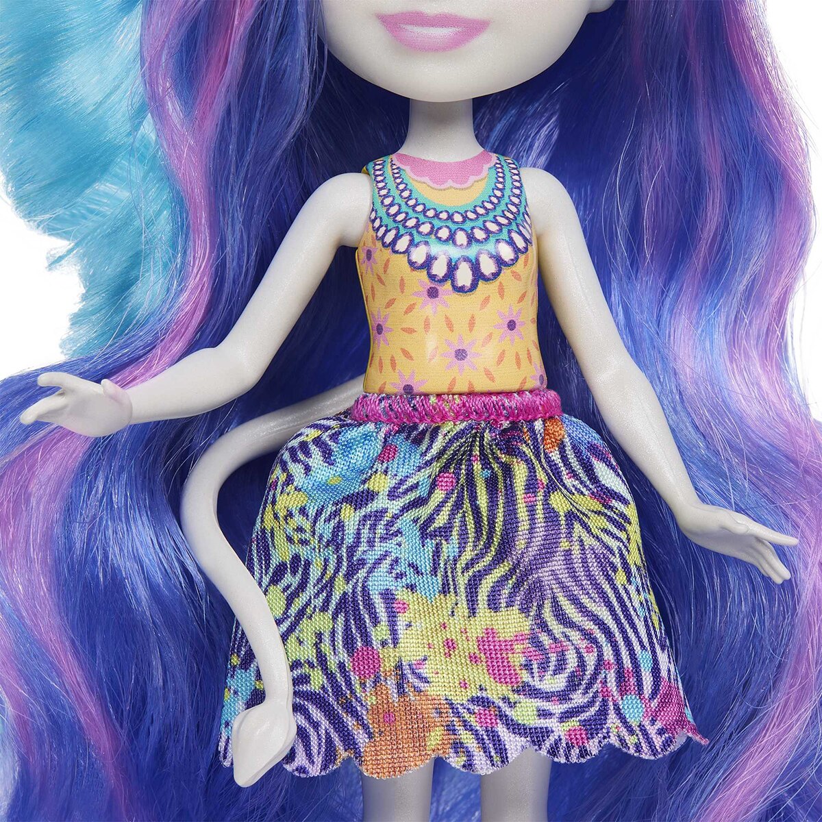 Enchantimals Muñeca con accesorios para peinar Glam Party Zemirah Zebra Mattel 4