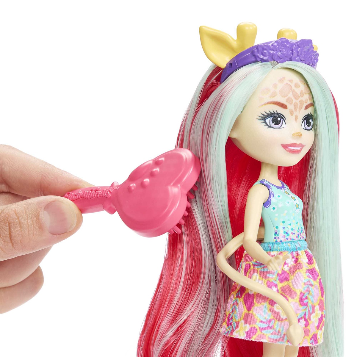 Enchantimals Muñeca con accesorios para peinar Glam Party Jirafa Mattel 5