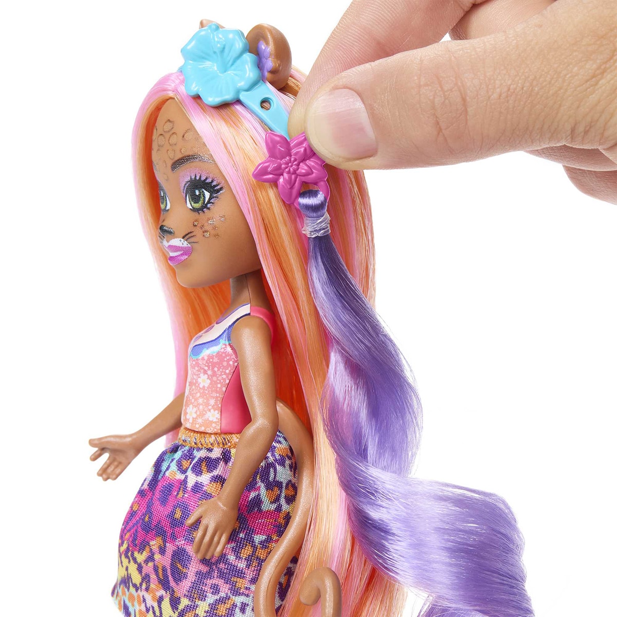 Enchantimals Muñeca con accesorios para peinar Glam Party Guepardo Mattel 2