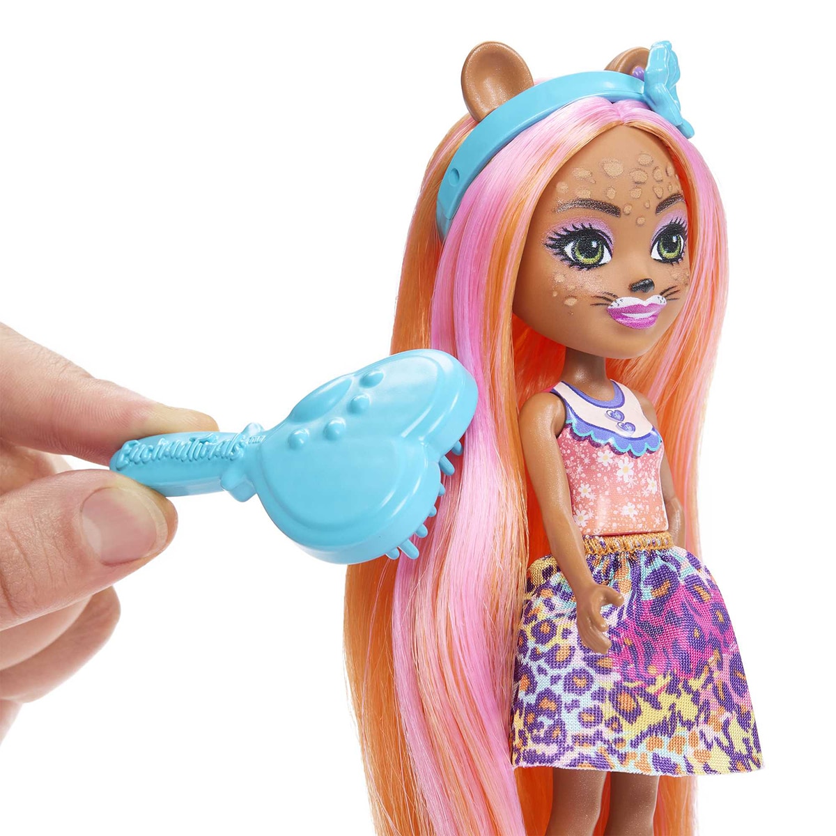 Enchantimals Muñeca con accesorios para peinar Glam Party Guepardo Mattel 4