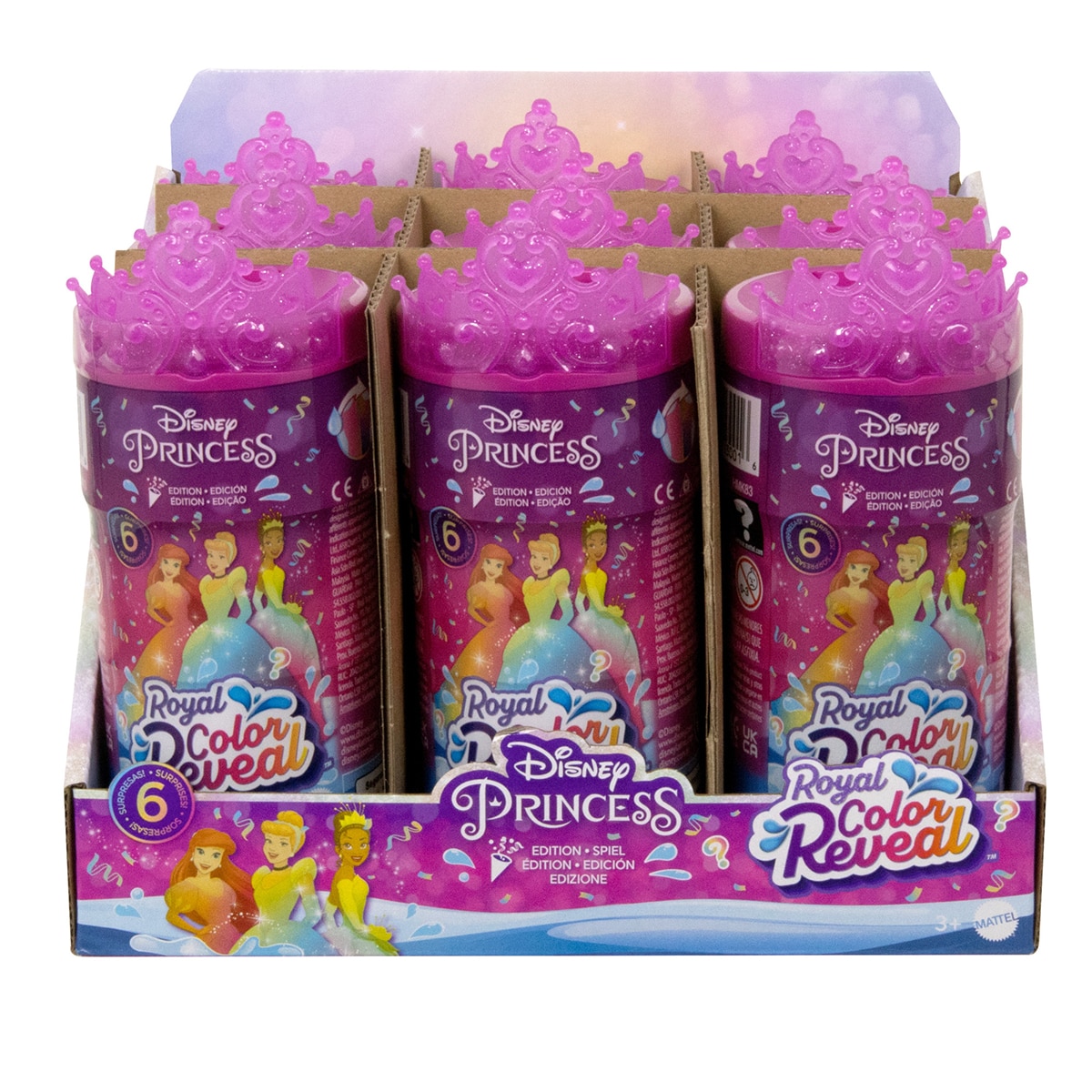 Disney Princess Minis Muñeca Royal Color Reveal Fiesta Mattel 5