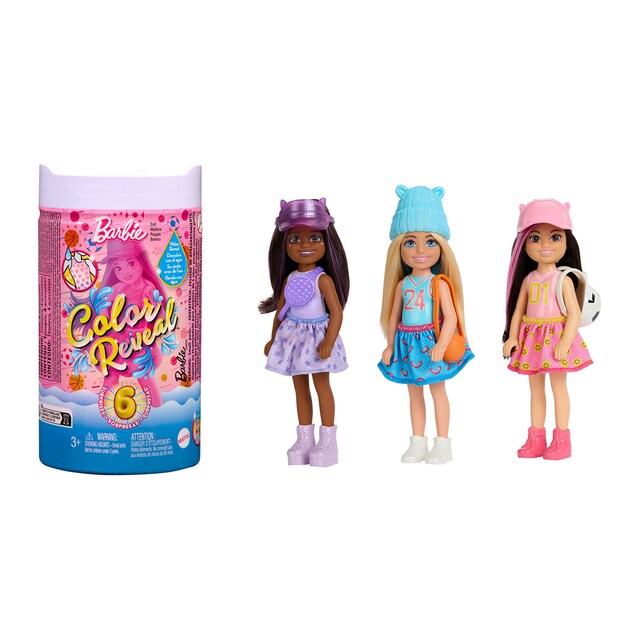 Imagen 0 de Muñeca revela colores con agua Chelsea Color Reveal Deporte modelos surtidos Barbie
