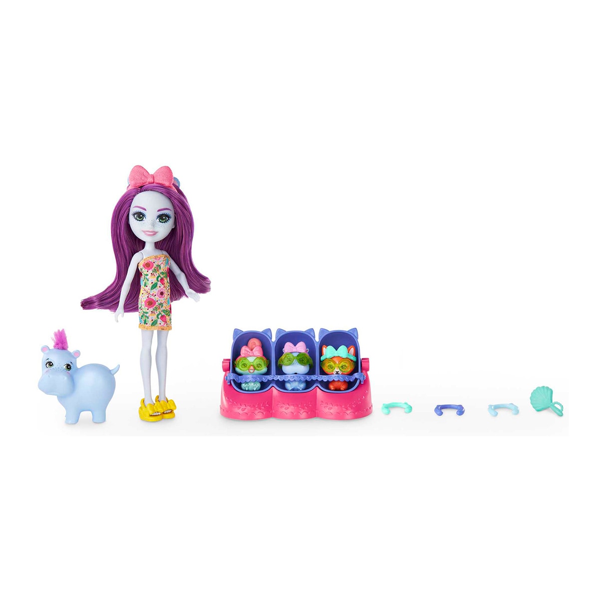 Muñeca Hedda Hippo con mascotas y accesorios Baby BFFs modelos surtidos Enchantimals 1