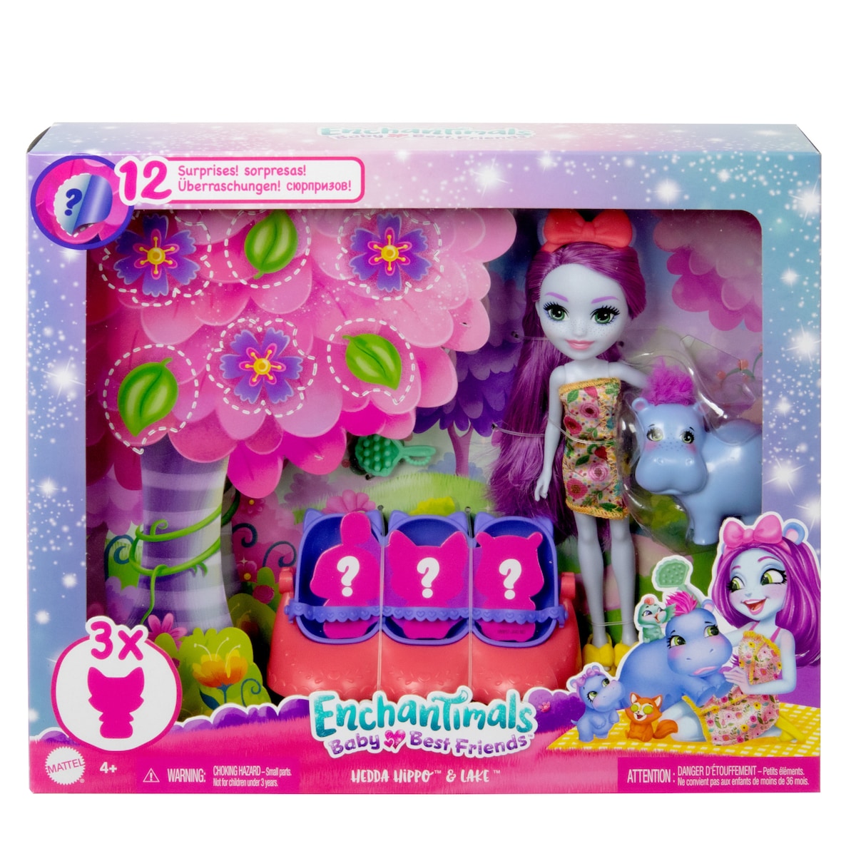 Muñeca Hedda Hippo con mascotas y accesorios Baby BFFs modelos surtidos Enchantimals 6