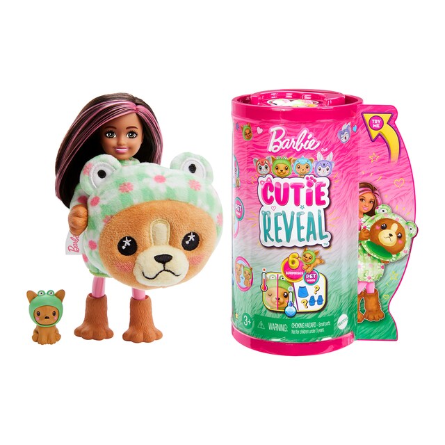 Barbie Chelsea Cutie Reveal Serie Disfraces Perro rana Mattel