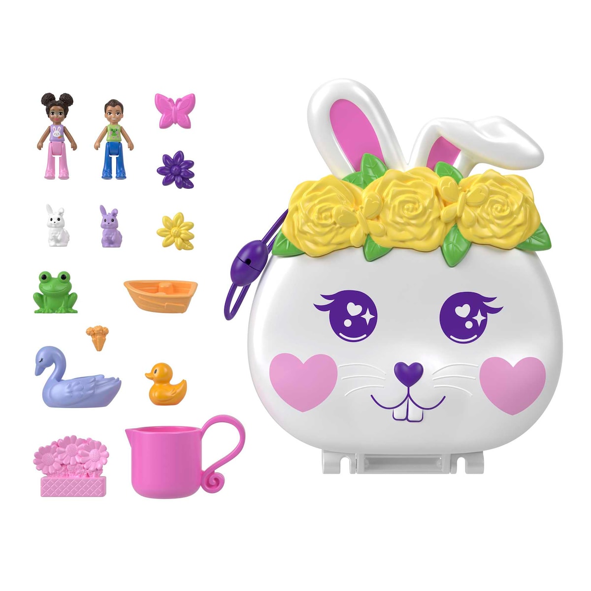 Polly Pocket Estuche con mini muñecas y set de juego con accesorios Mattel modelos surtidos 3