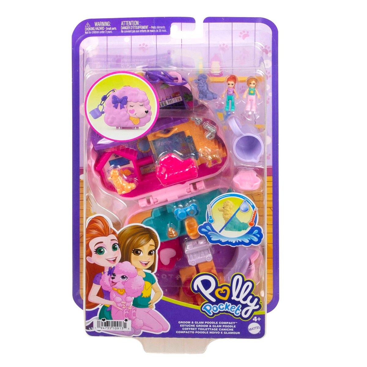 Polly Pocket Estuche con mini muñecas y set de juego con accesorios Mattel modelos surtidos 7