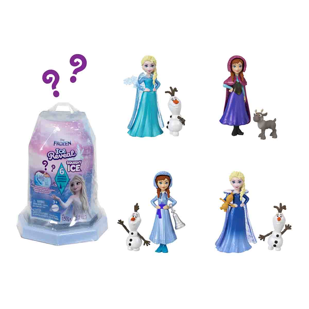 Imagen 0 de Mini Muñeca sorpresa Squishy Ice Reveal Disney Frozen Mattel modelos surtidos