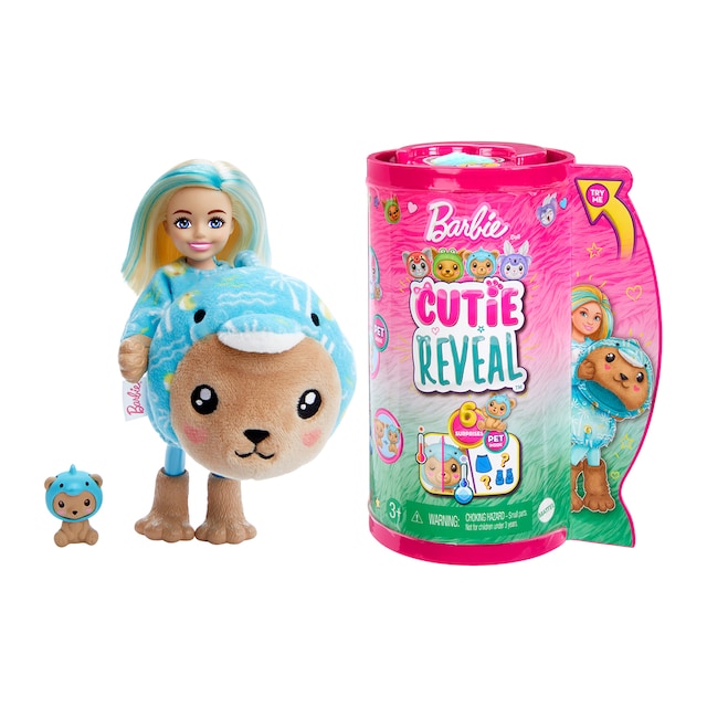 Barbie Chelsea Cutie Reveal Serie Disfraces Osito delfín