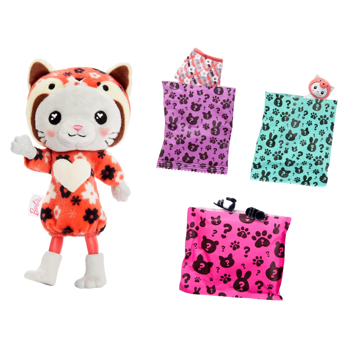 Barbie Chelsea Cutie Reveal Serie Disfraces Gatito panda rojo 3
