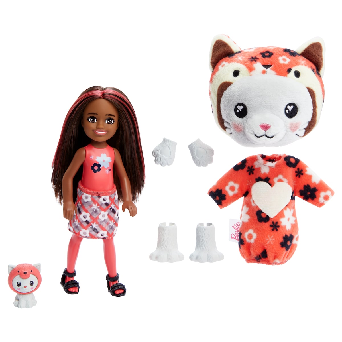Barbie Chelsea Cutie Reveal Serie Disfraces Gatito panda rojo 5
