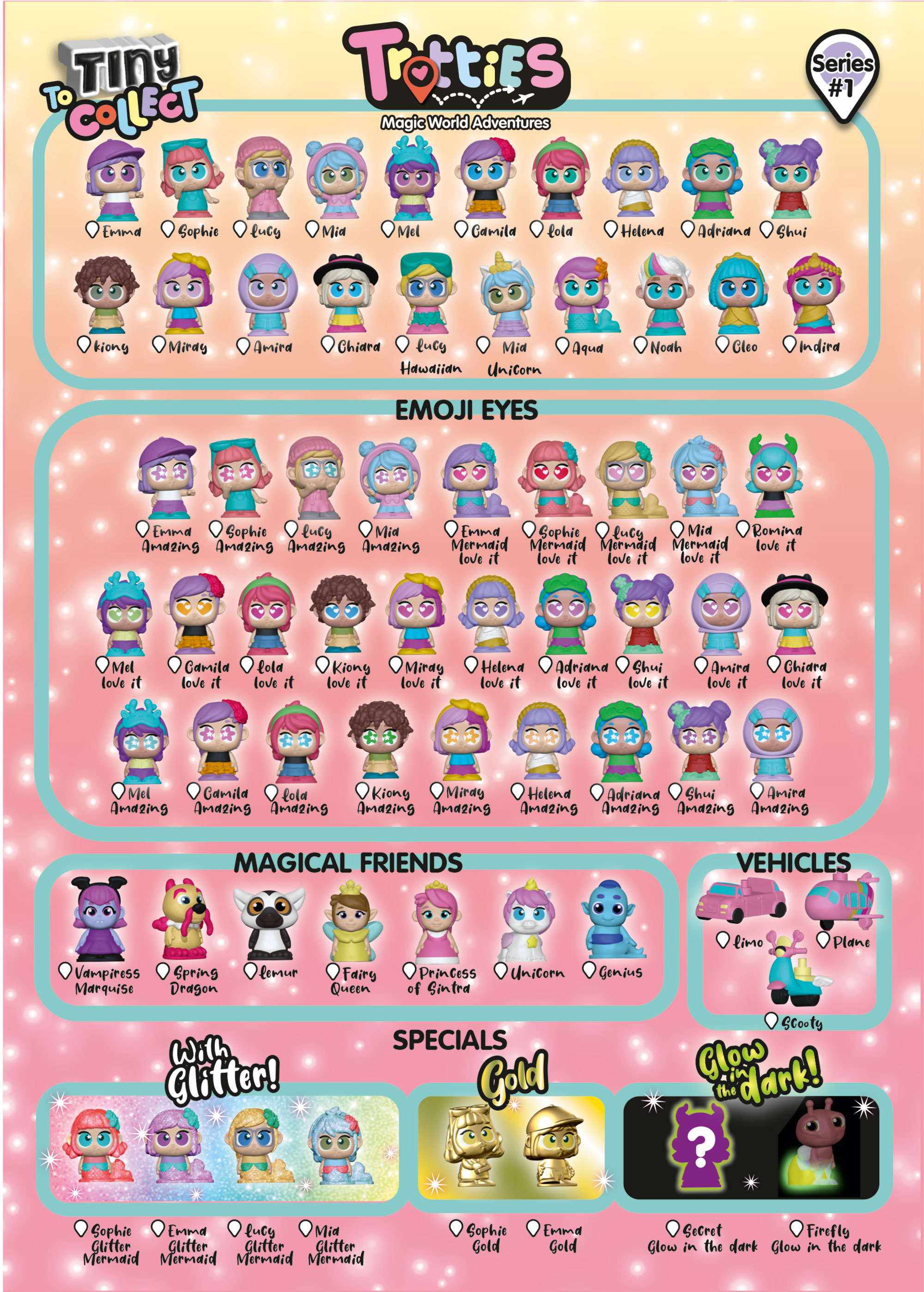 Pack 11 Figuras Surpresa Tiny Trotties Famosa 5