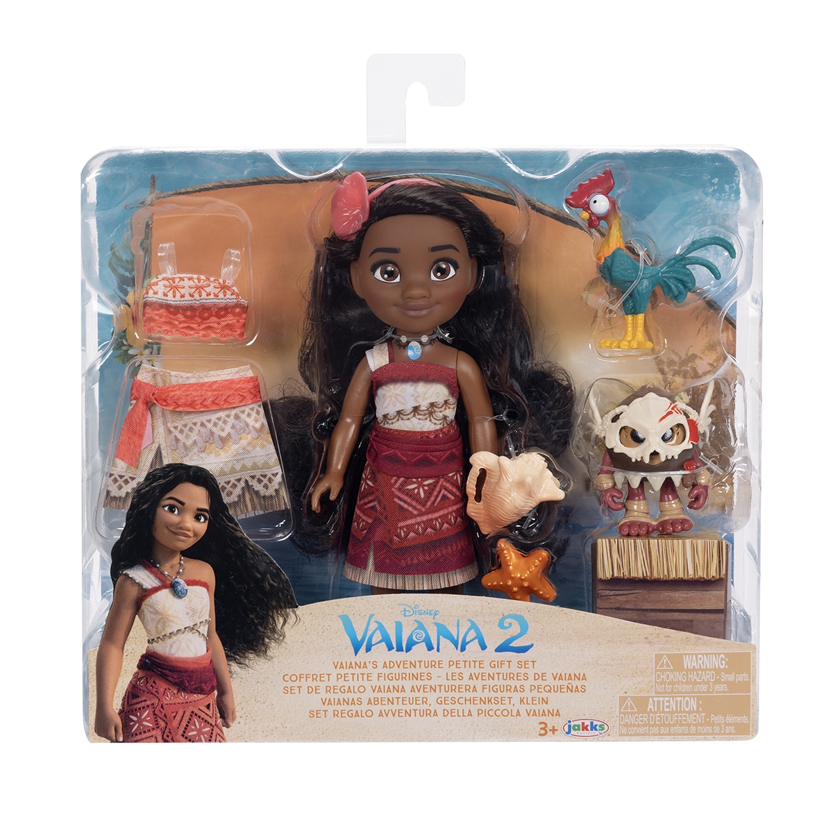Mini muñeca 15 cm Vaiana II Petite con amigos Jakks Pacific 10
