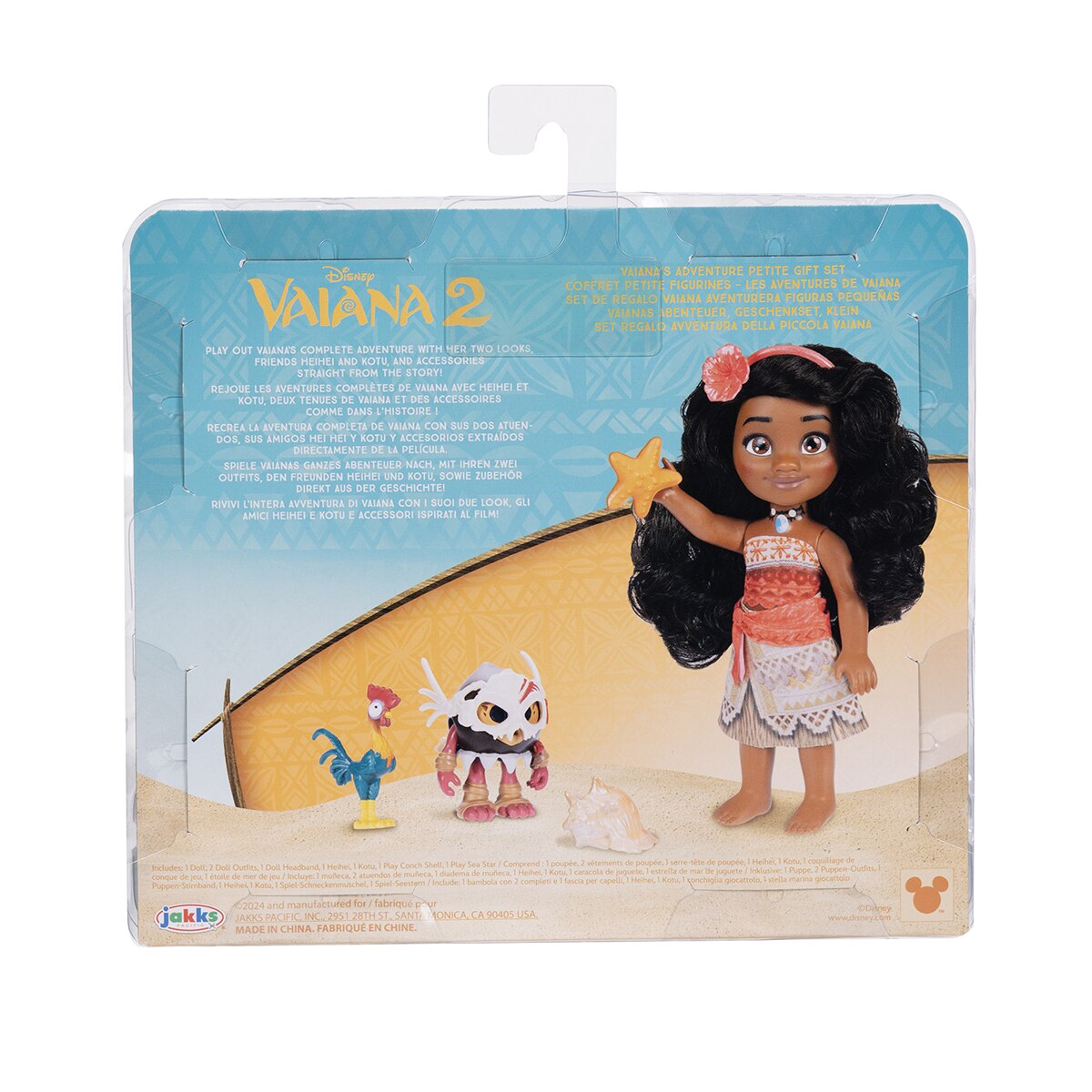 Mini muñeca 15 cm Vaiana II Petite con amigos Jakks Pacific 11
