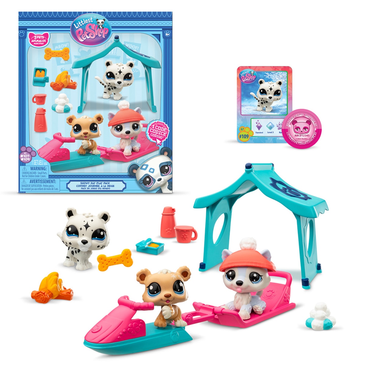 Set Mini muñecas Snow Day Littlest Pet Shop 2