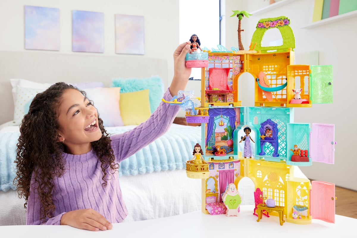 Conjunto de juego apilables Tower Surprise Princess Disney Princesas Mattel modelos surtidos 4