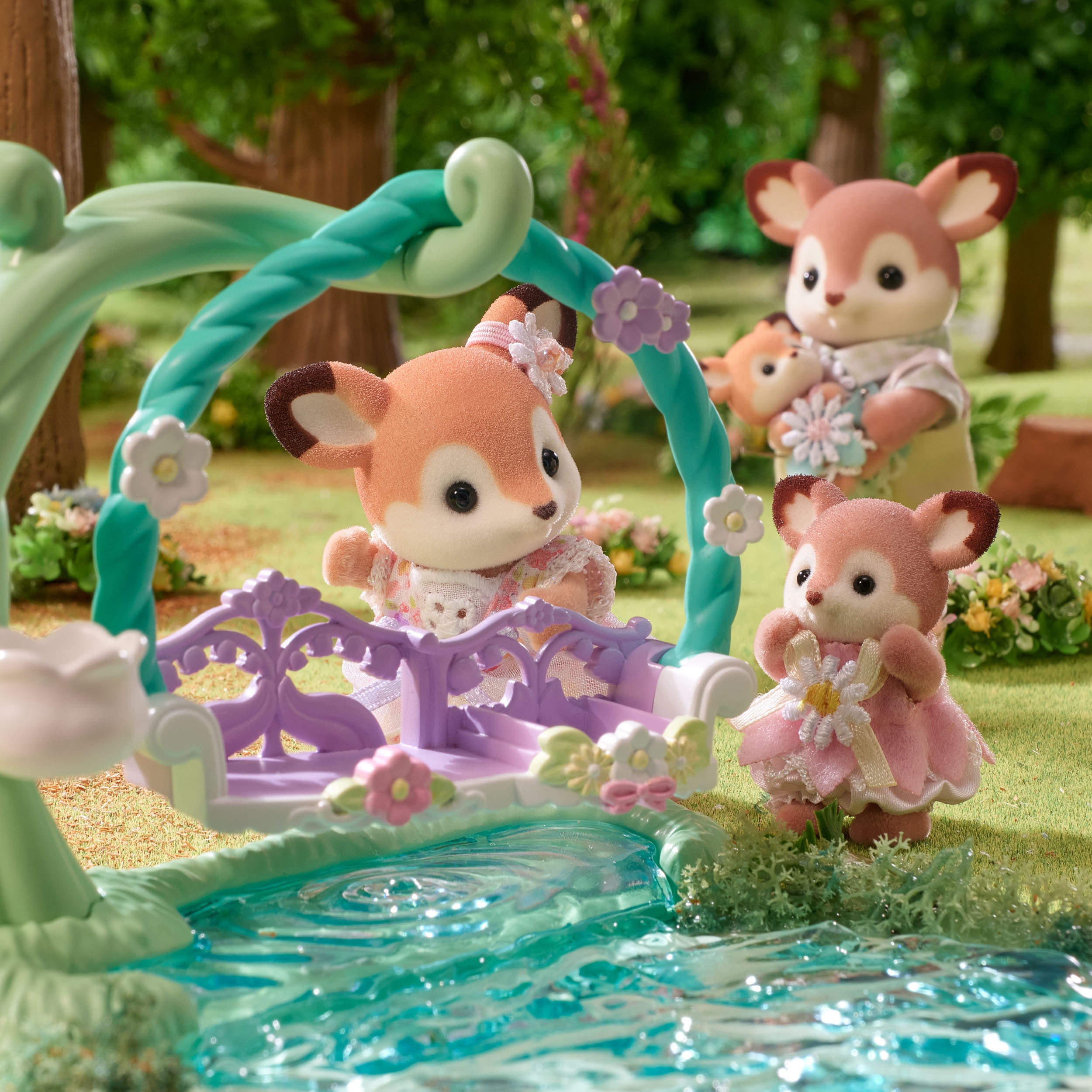 Bebés Ciervo en el columpio Sylvanian Families 6