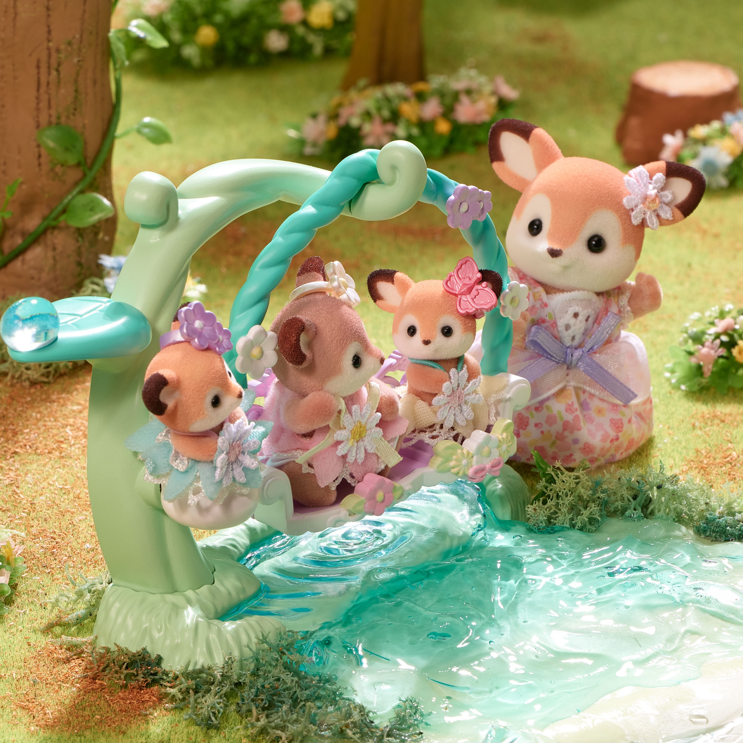 Bebés Ciervo en el columpio Sylvanian Families 7