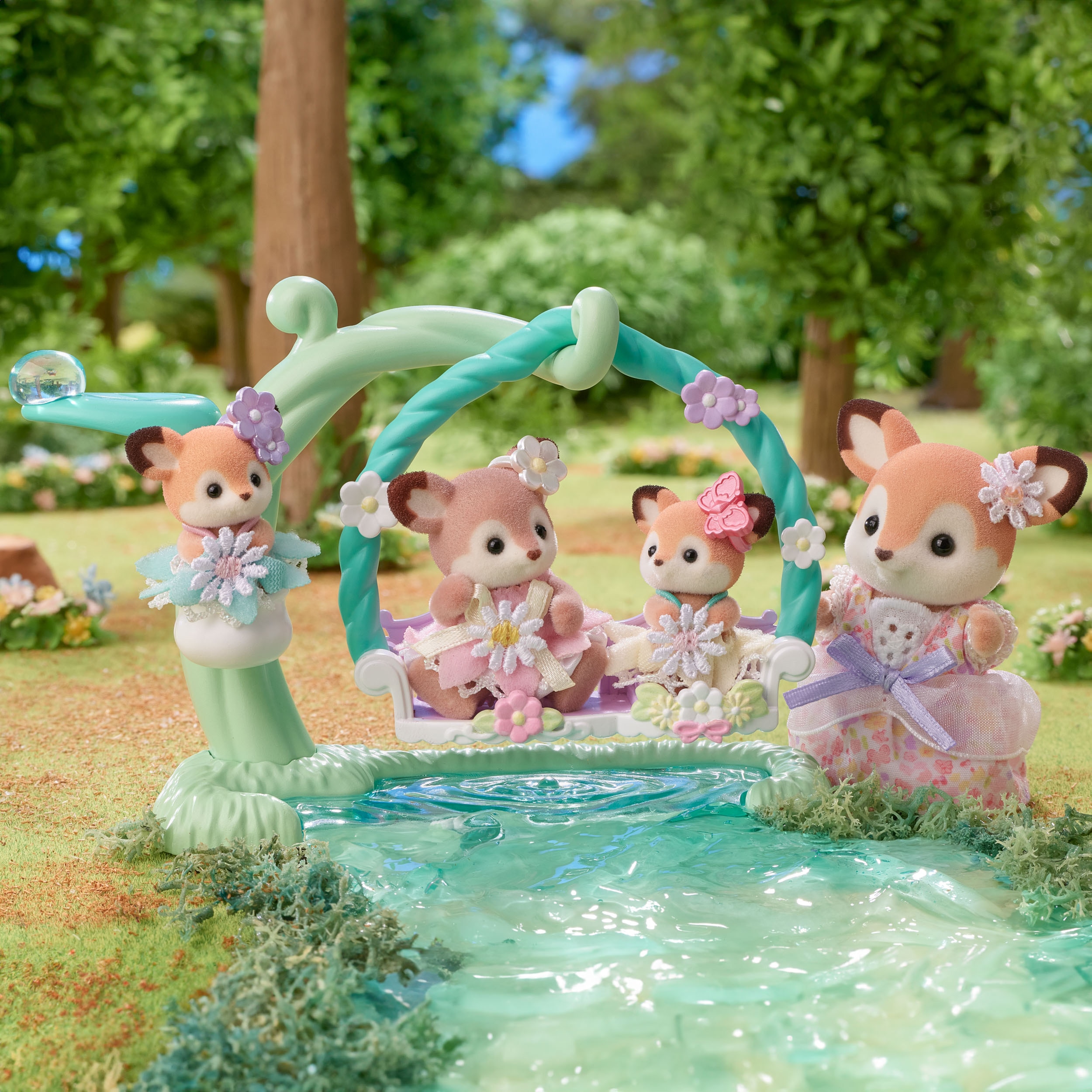 Bebés Ciervo en el columpio Sylvanian Families 8