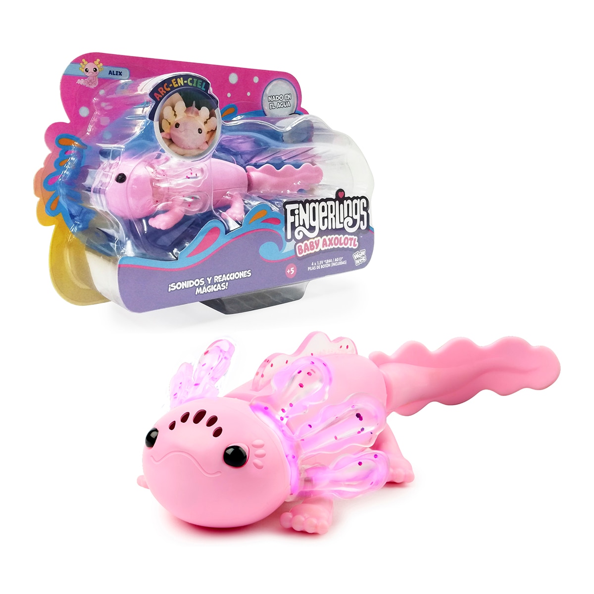 Imagen 0 de Ajolote interactivo Axolotl Nadador Fingerlings