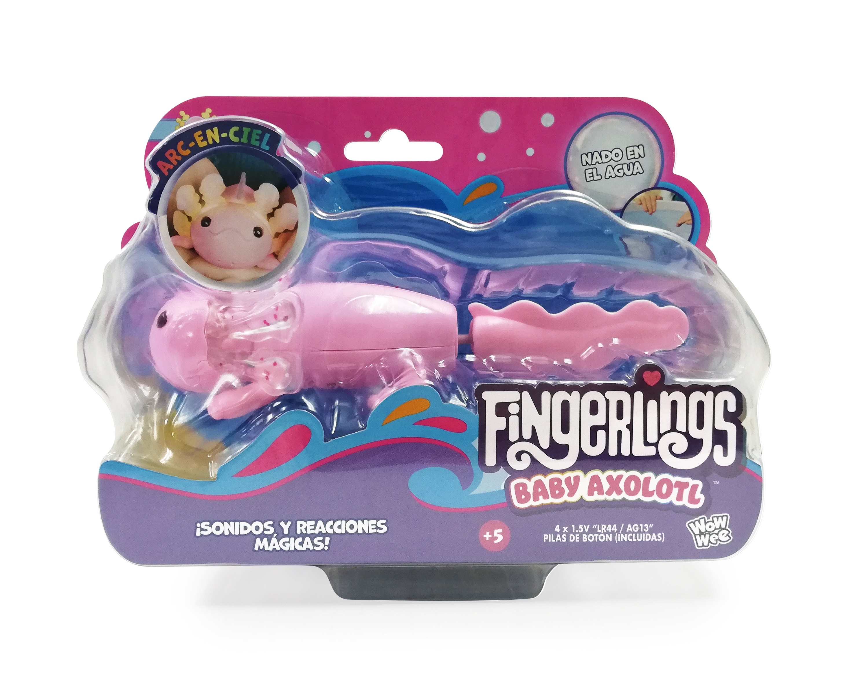 Ajolote interactivo Axolotl Nadador Fingerlings 3