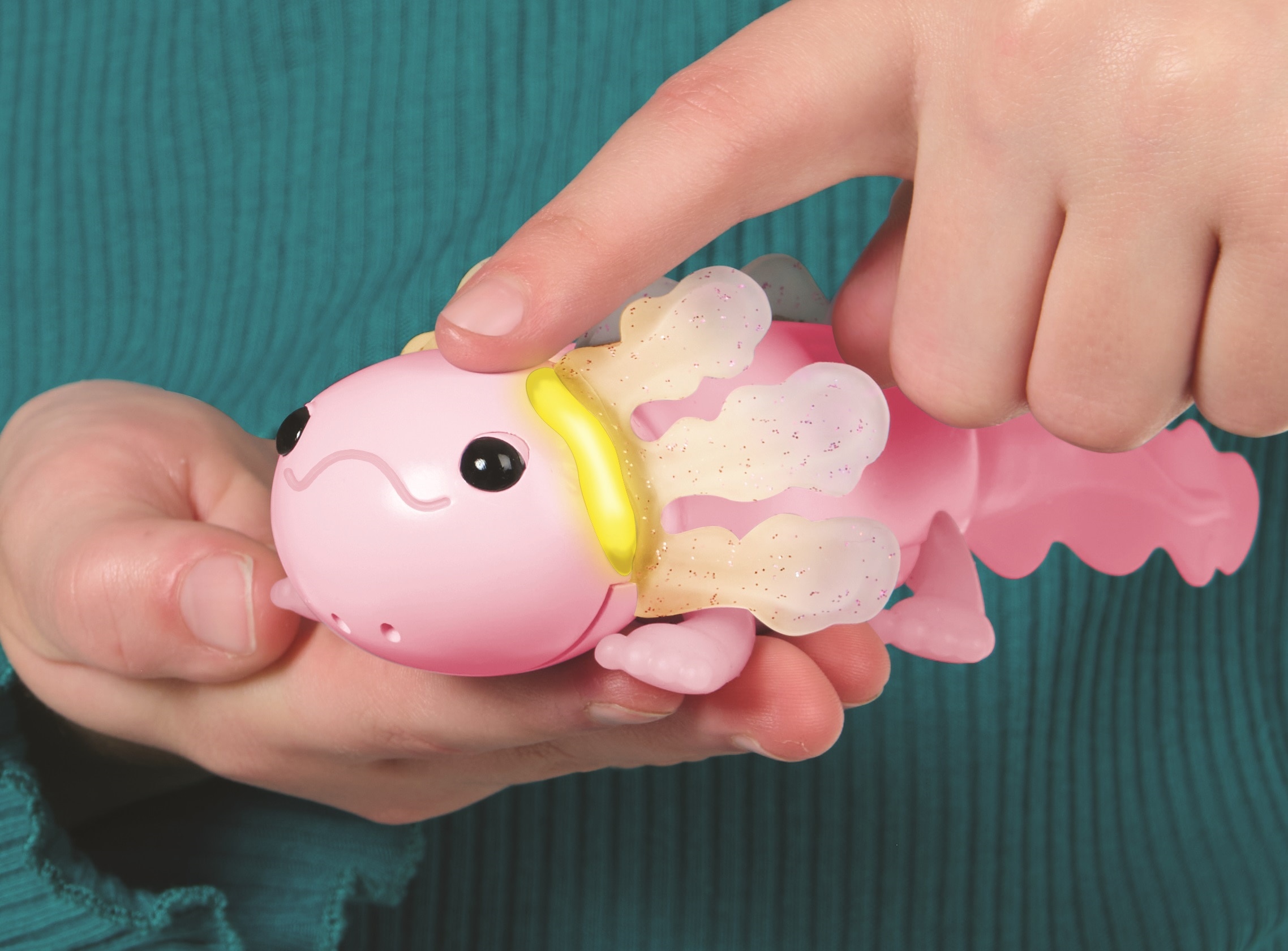 Ajolote interactivo Axolotl Nadador Fingerlings 8