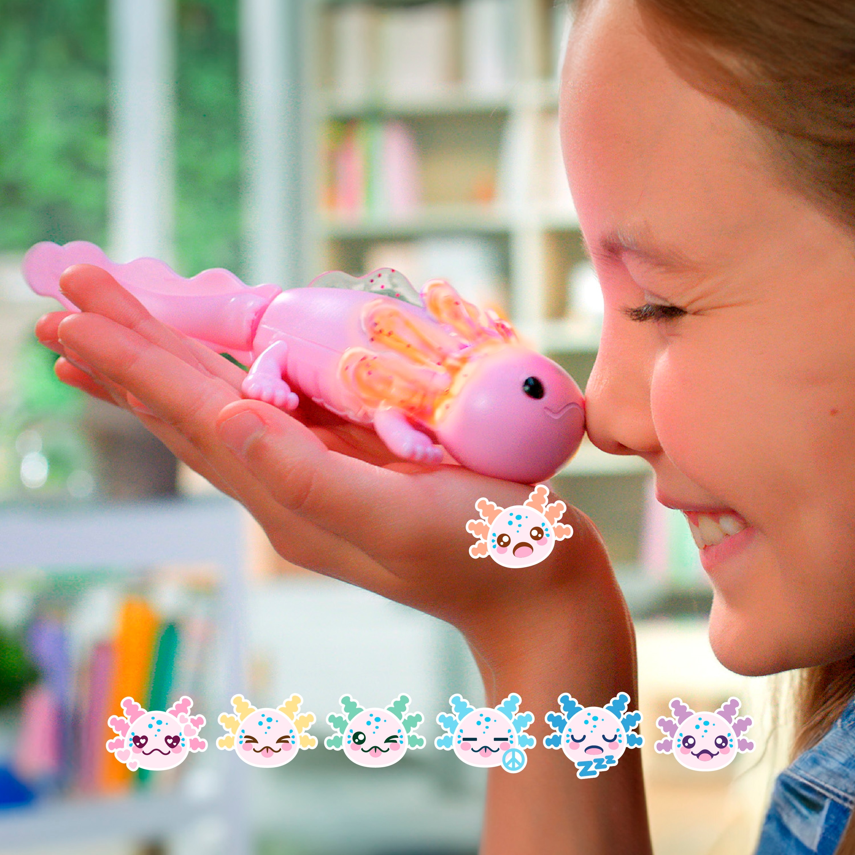 Ajolote interactivo Axolotl Nadador Fingerlings 9