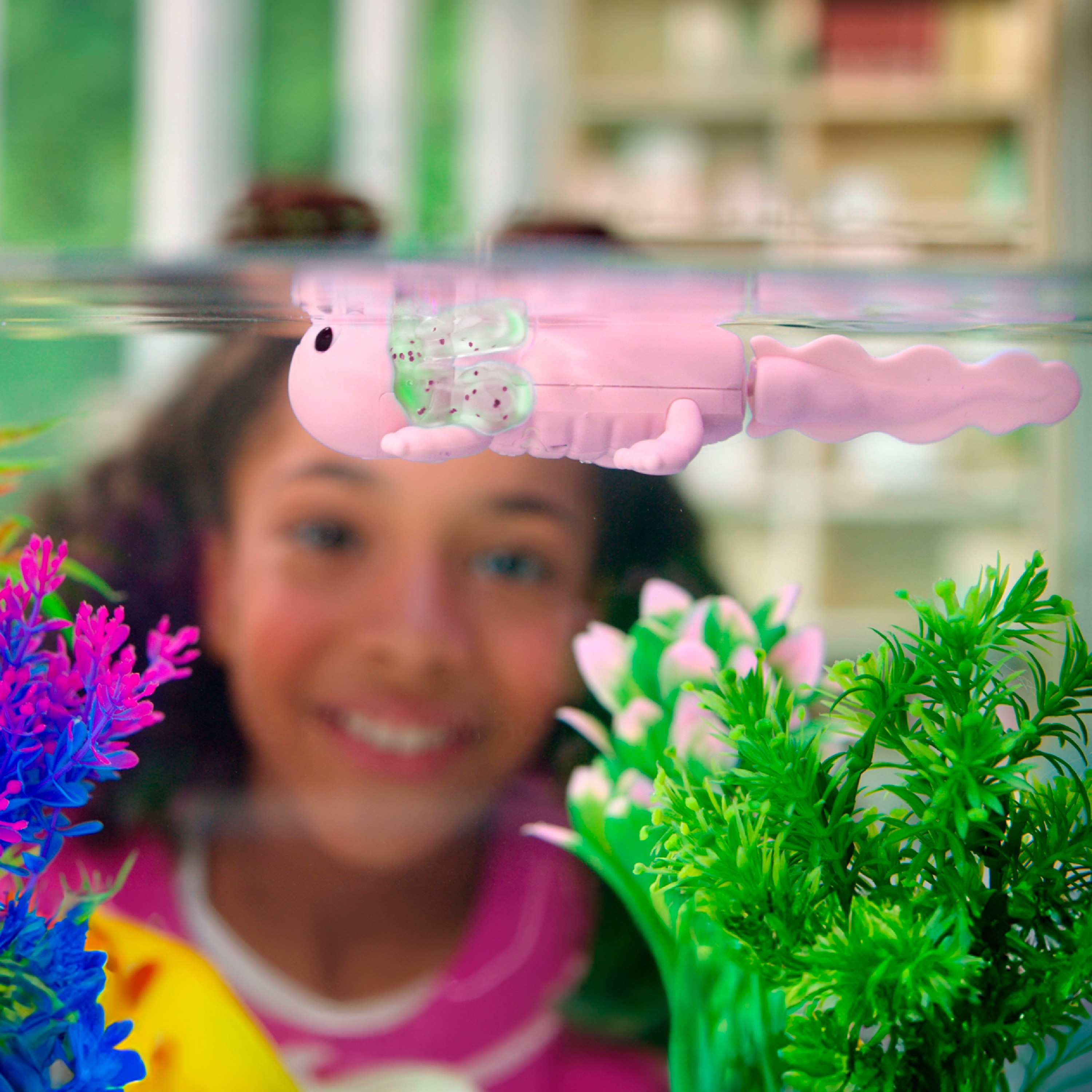 Ajolote interactivo Axolotl Nadador Fingerlings 11