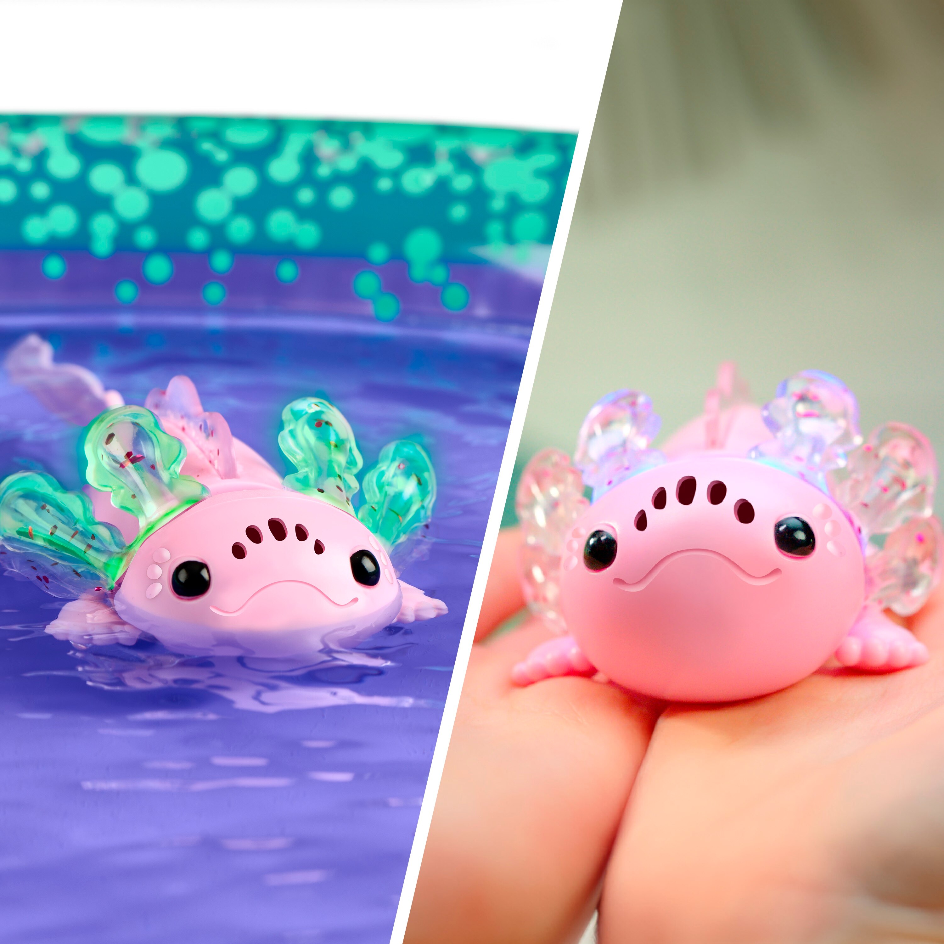 Ajolote interactivo Axolotl Nadador Fingerlings 12