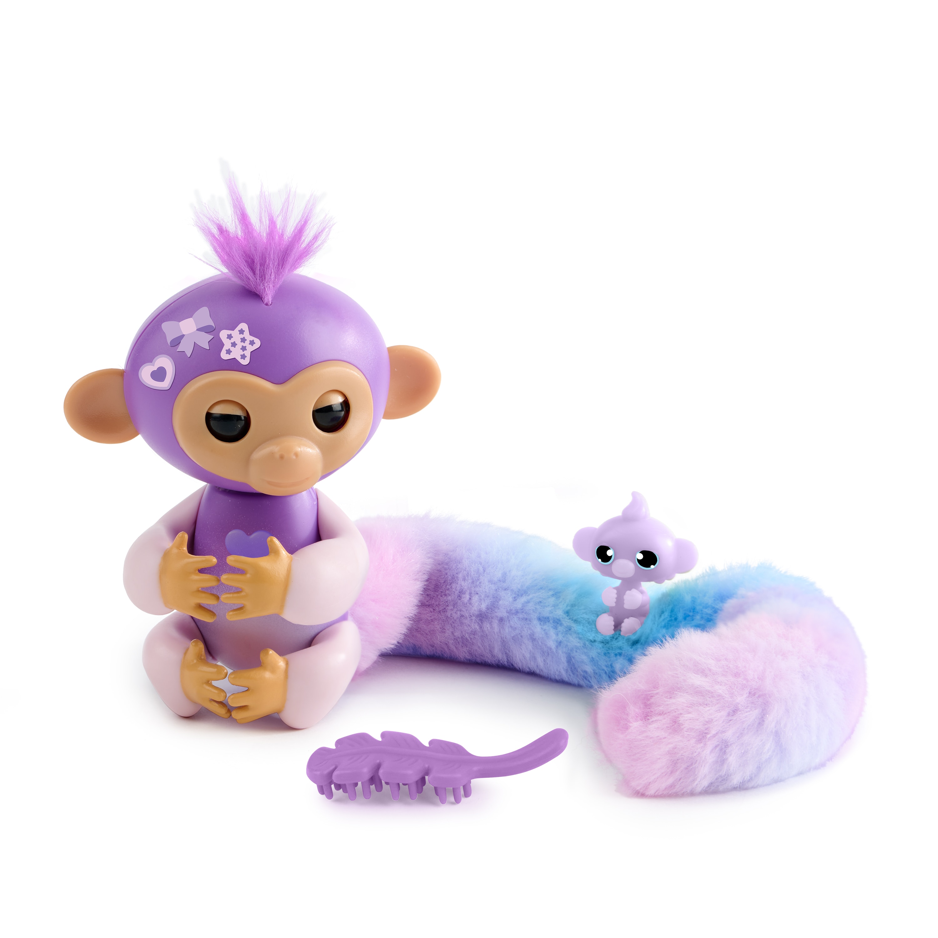 Fingerlings colas sorpresa: desenreda la larga cola para descubrir las sorpresas en su interior, con mas de 70 sonidos. Surtido 2