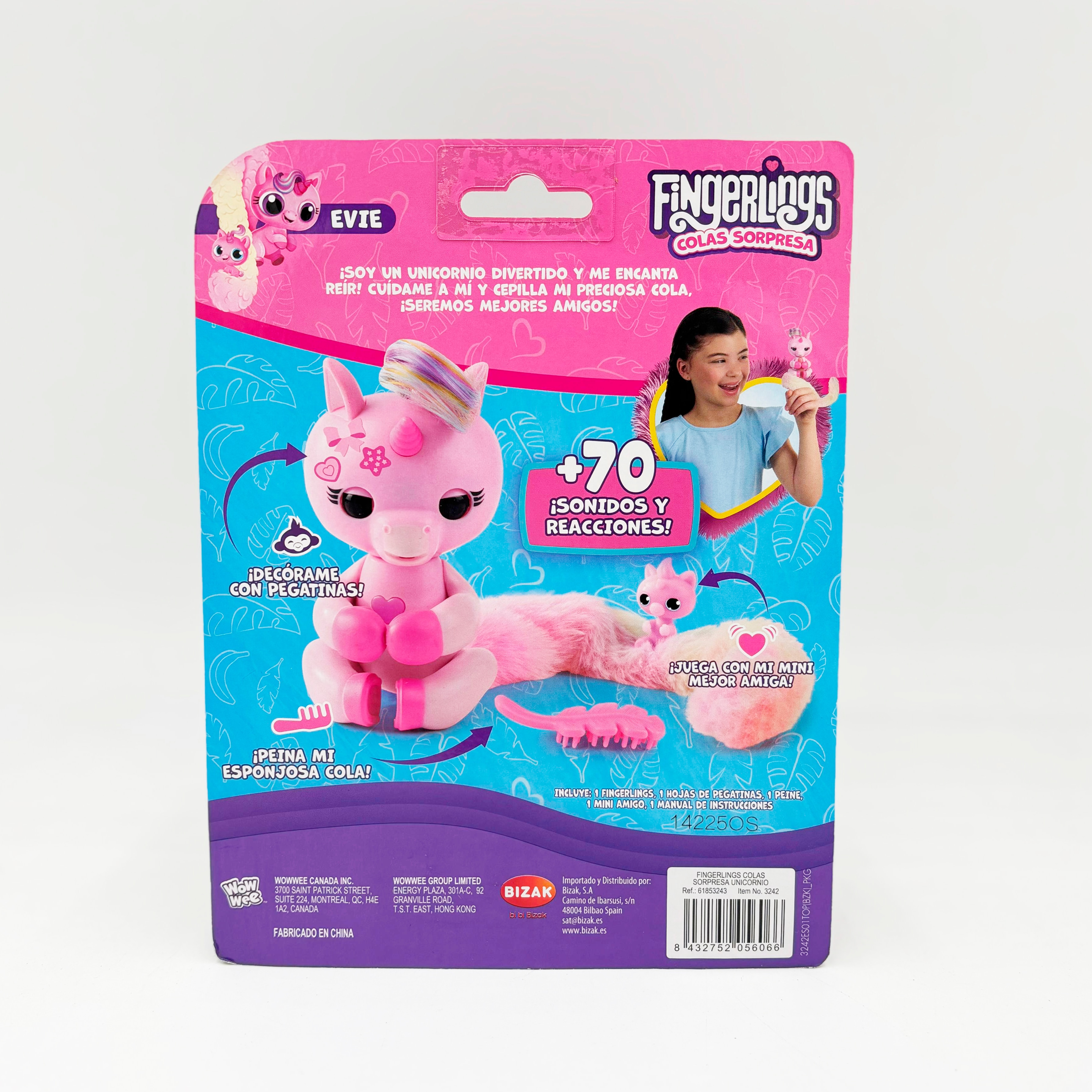 Fingerlings colas sorpresa: desenreda la larga cola para descubrir las sorpresas en su interior, con mas de 70 sonidos. Surtido 7