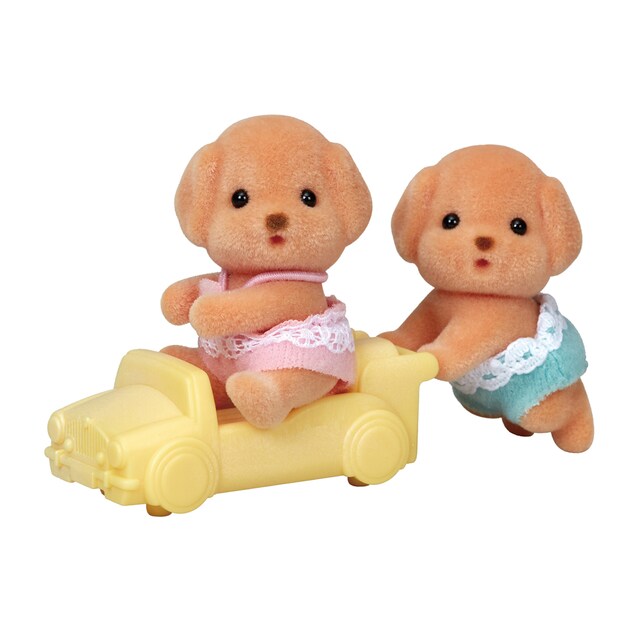 Imagen 0 de Mini muñecas mini mundos Gemelos Perro Caniche Sylvanian Families Epoch