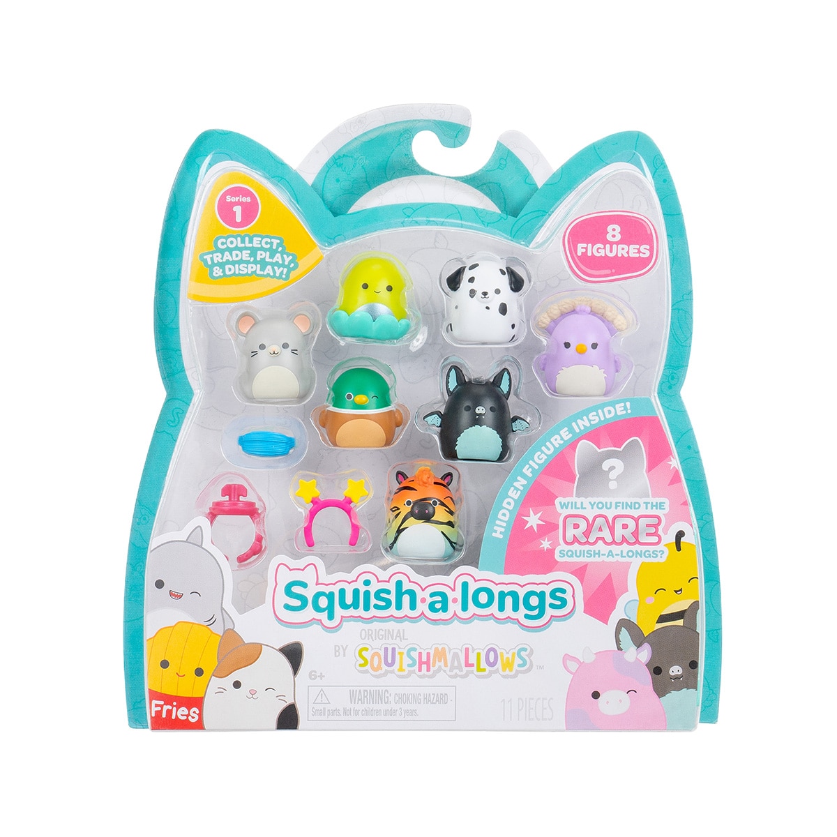 Pack de 8 figuras Squish-a-long Jazwares modelos surtidos 4