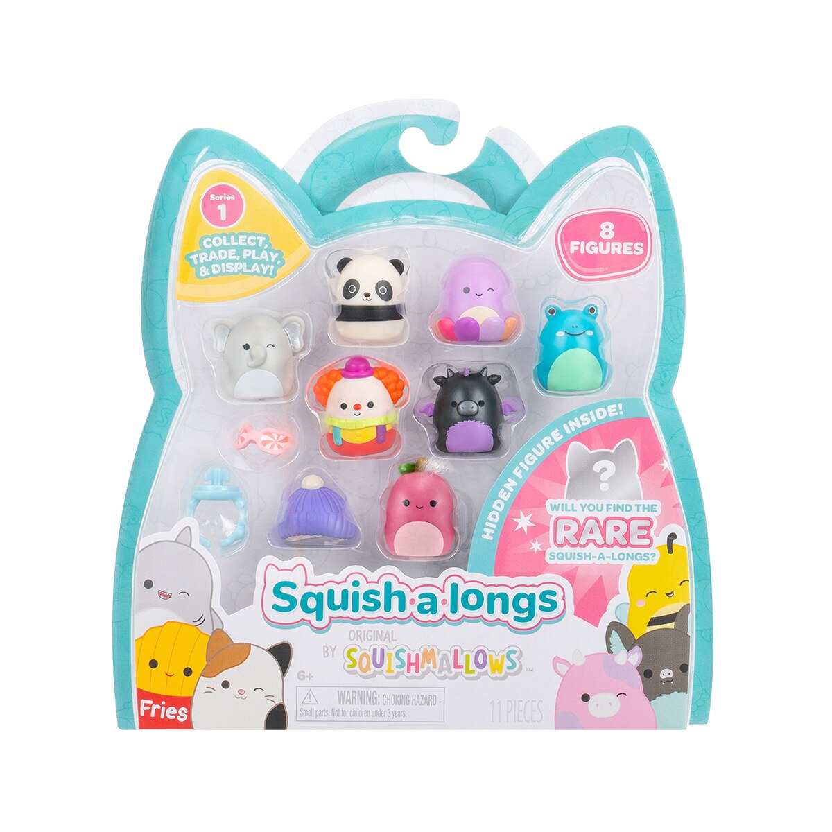 Pack de 8 figuras Squish-a-long Jazwares modelos surtidos 5