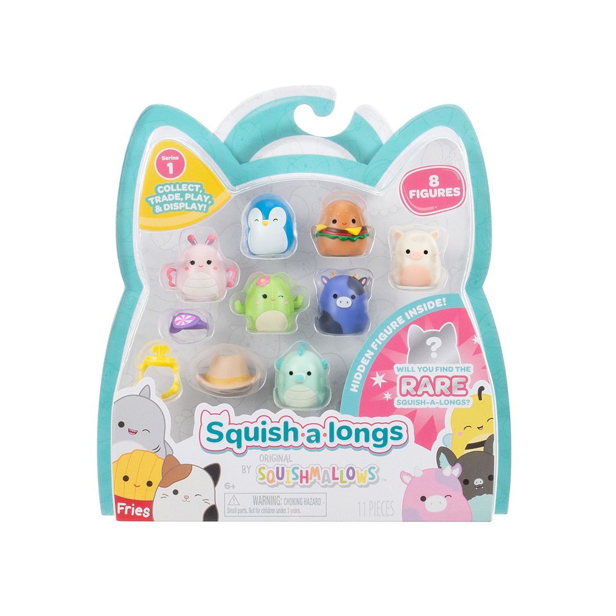 Pack de 8 figuras Squish-a-long Jazwares modelos surtidos 8