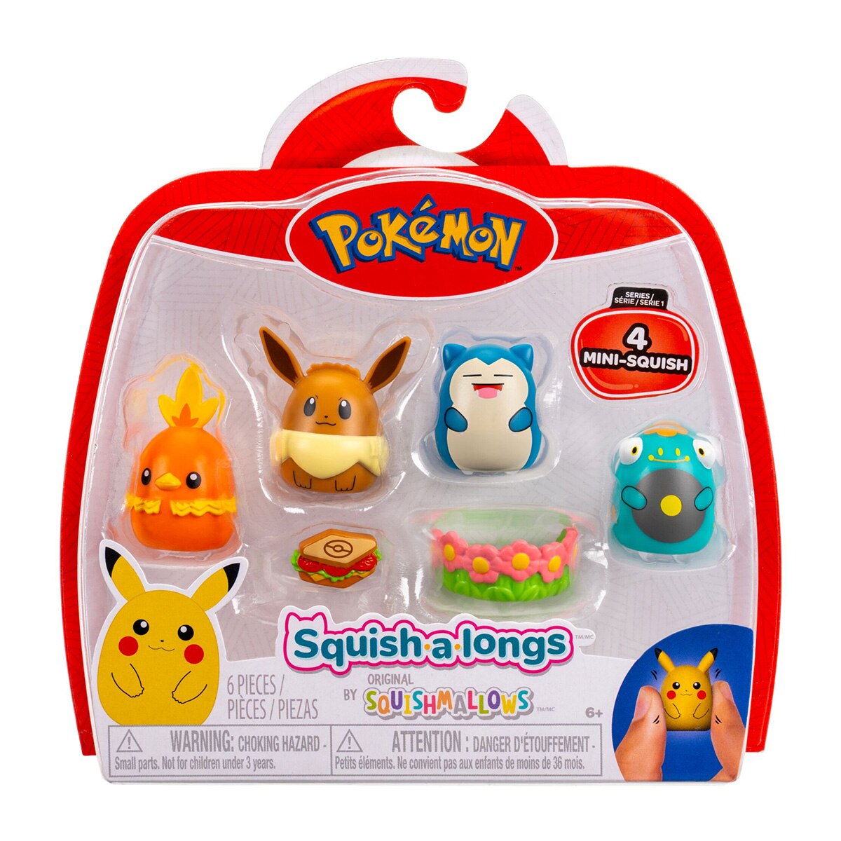 Pack 4 Figuras Pokemon Squishalongs modelos surtidos 2