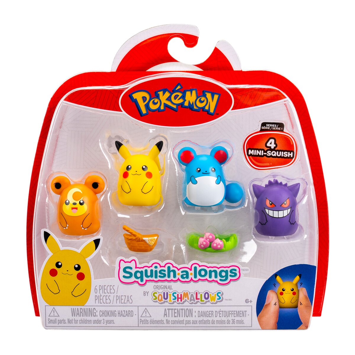 Pack 4 Figuras Pokemon Squishalongs modelos surtidos 3